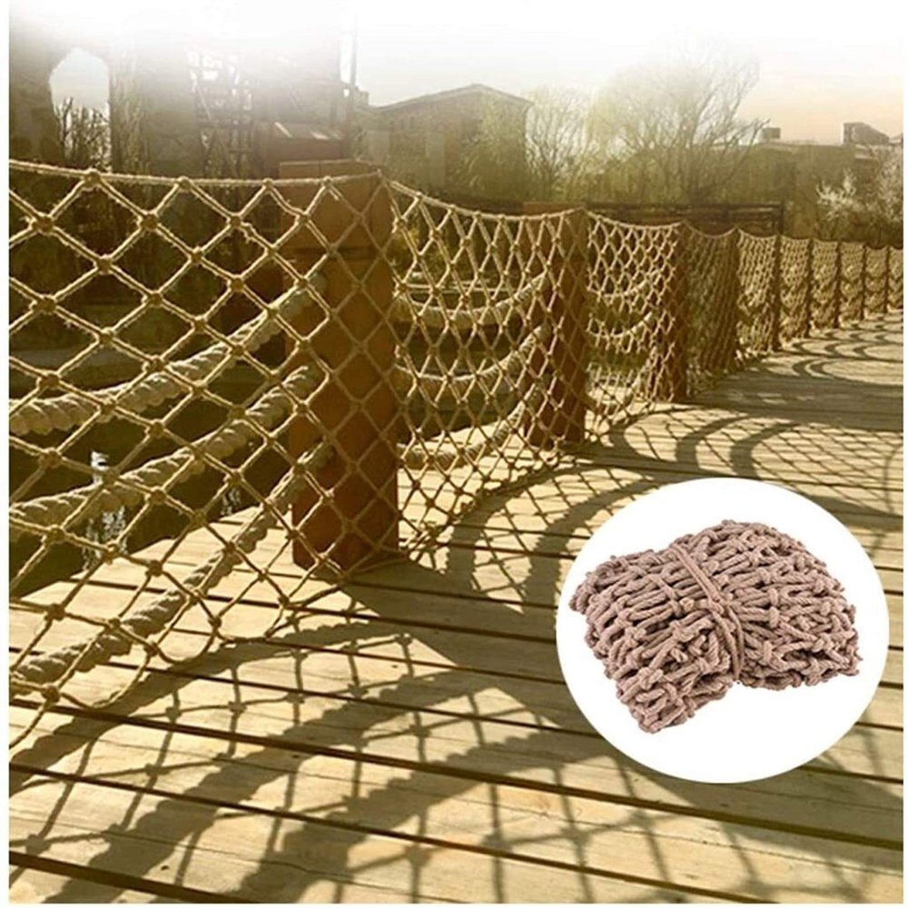 Hynet Child Safety Net, Rope Netting for Railing, Protection Fence Decor Climbing Woven Rope Truck Cargo Trailer Netting Mesh Nets Stair Balcony Decor (Size : 4 * 6m(13 * 20ft))