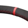 MEWANT Sew DIY Suede and Red Leather Steering Wheel Cover for Ford Focus (ST | RS) 2015-2018/ Focus ST RS Steering Wheel Cover view 2