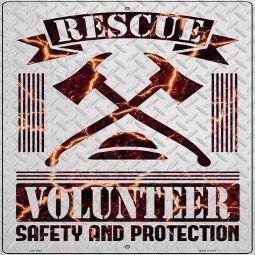 SMART BLONDE Rescue Volunteer Novelty Large Metal Parking Sign LGP-2934