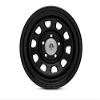 Mammoth D Window Black Wagon Wheel Edition Steel Wheel; 15x8; -19mm Offset Compatible For 97-06 Jeep Wrangler TJ view 2