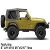 Mammoth D Window Black Wagon Wheel Edition Steel Wheel; 15x8; -19mm Offset Compatible For 97-06 Jeep Wrangler TJ view 3