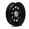 Mammoth D Window Black Wagon Wheel Edition Steel Wheel; 15x8; -19mm Offset Compatible For 97-06 Jeep Wrangler TJ view 4