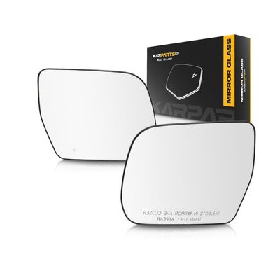 For Toyota Highlander 2001-2007 Mirror Glass Driver and Passenger Side | Pair | Non-Heated | Flat Glass Type | w/Backing Plate | Replacement For 8796148150, 8793148150