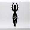 Spiral Goddess Vinyl Sticker - Divine Feminine Pagan Symbol - Die Cut Decal - 8w x 22.5h inches - Purple view 2