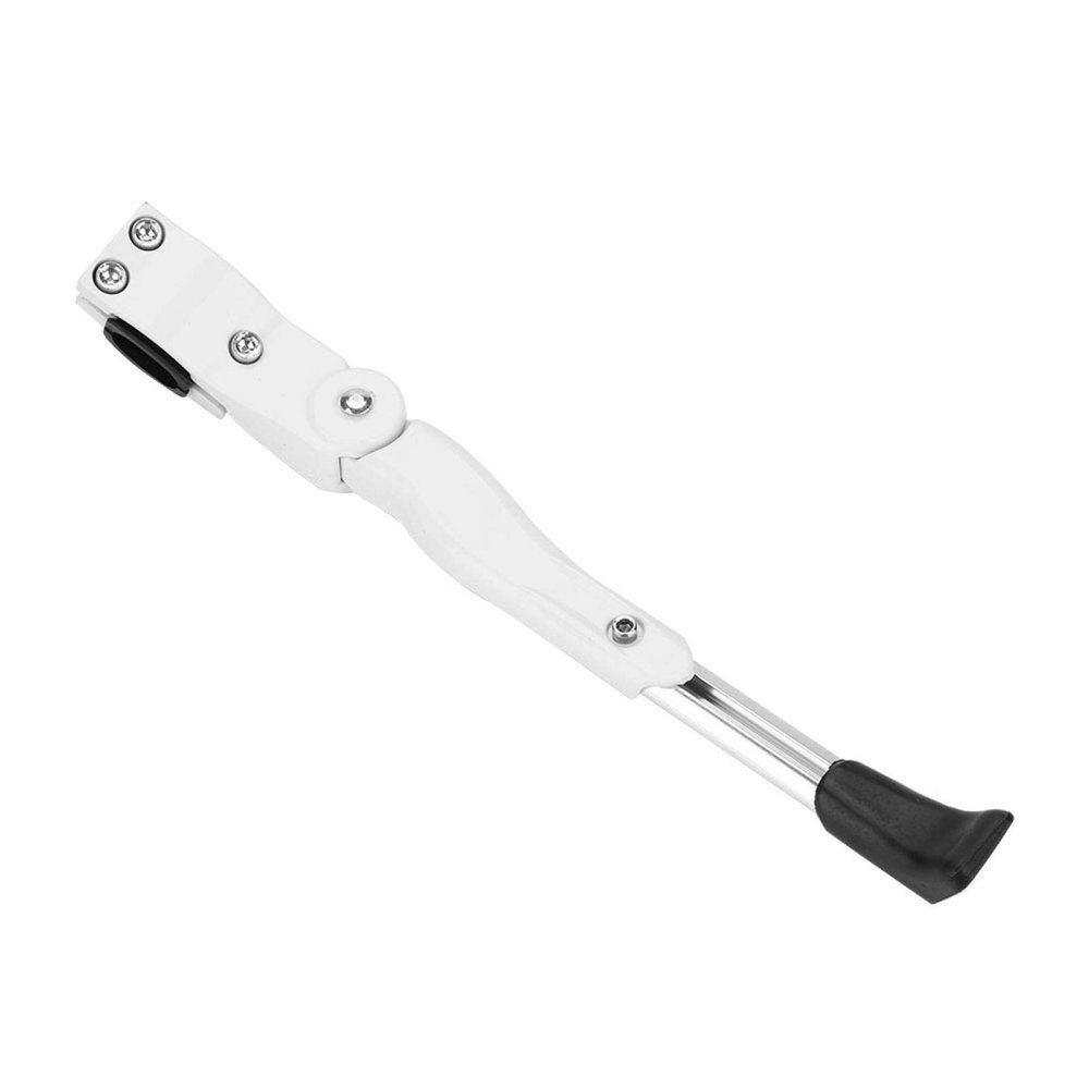 Yosoo Health Gear Kickstand, White Kickstand, Adjustable Aluminum Alloy Stand Foot, Fits for 20" 24" 26" Mountain Road BMX, White(White)