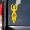 Spiral Goddess Vinyl Sticker - Divine Feminine Pagan Symbol - Die Cut Decal - 8w x 22.5h inches - White view 3