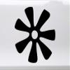 Ananse Ntontan Vinyl Sticker - Adinkra Symbol Spider's Web - Die Cut Decal - 15w x 15h inches - Orange view 2