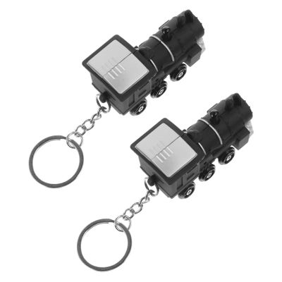 VALICLUD Key Ring Small Car Figurine Keychain with Sound Backpack Hanging Ornaments Holiday Giveaways for Adults Children Black