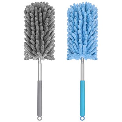 TIMIVO Mini Duster for Cleaning, 360 Bendable Hand Dusters with Extension Pole, Washable Small Duster for Car Interior, Office, Furniture