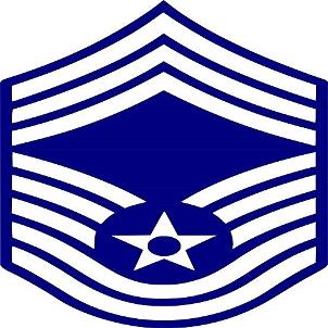 Edward & Co Sticker USAF E-9 Chief Master Sergeant Rank (Blue/White) Decal United States Army Military for Car Truck Window Laptop Bumper US Flag 2.5 X 4.0 in