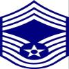 Edward & Co Sticker USAF E-9 Chief Master Sergeant Rank (Blue/White) Decal United States Army Military for Car Truck Window Laptop Bumper US Flag 2.5 X 4.0 in view 1