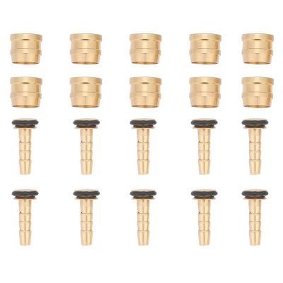 Connecting Insert Kit for Hydraulic Disc Brake Hose - Olive and Mountain Barb, Brass Connection