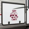 Turquoise - Happy Camper Vinyl Decal - Camping Travel RV - Die Cut Decal - 15w x 16.5h inches view 3
