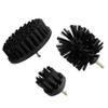 ABN Nylon Scrubber Drill Attachment Cleaning Brush 3pc Set Black Hard Bristles for 1/4in Power Drill, Tough Outdoor Jobs view 1