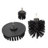 ABN Nylon Scrubber Drill Attachment Cleaning Brush 3pc Set Black Hard Bristles for 1/4in Power Drill, Tough Outdoor Jobs view 2