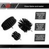 ABN Nylon Scrubber Drill Attachment Cleaning Brush 3pc Set Black Hard Bristles for 1/4in Power Drill, Tough Outdoor Jobs view 4