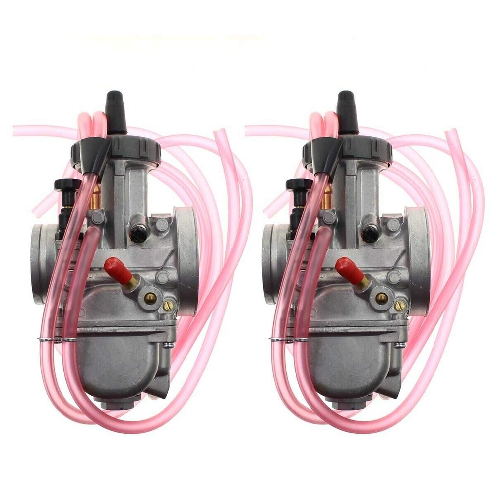 Compatible with for Yamaha Banshee 34mm 34 Mil PWK Style Carbs Carb Carburetor Assembly Kit 2pcs
