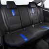 Custom Full Set Seat Covers for Carens 2007-2011 7-seat no Convex Corner Leather Car Seat Cushion Protector Black-Blue view 3