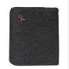 The Breast & Chest Buddy Seatbelt Cushion for Open Heart Surgery and Chest Reconstruction Sites- Charcoal with Small Breast Cancer Ribbon view 1