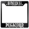 Dots Gifts My Other Ride is A Pegacorn Glossy Black Plastic License Plate Frame Fantasy view 1