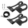 Pedal Toe Clips and Straps, Toe Clips, Adjustable Pedal Toe Clips and Straps for Cycling Road Mountain Bike, 1 Pack view 2
