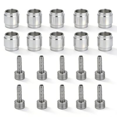 Disc Brake Olive Insert, Olive and Barb for Level, 10 Set Brake Olive and Brass Connecting Insert Kit for Mountain Road Hydraulic Disc Brake Hose Replacement Parts