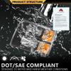 CNNELL Headlights Assembly Compatible with 2007 2008 2009 2010 2011 2012 2013 2014 Chevy Silverado Headlight Replacement Lamp(Clear lens Black Housing Amber Reflector) view 3