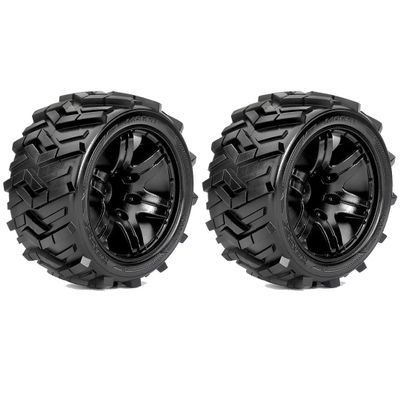 ROPR2004-B2 Morph 1/10 Stadium Truck Tire Black Wheel 1/2 Offset
