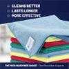 MW Pro Microfiber Cleaning Cloth | Blue Green Red Yellow | 12 Pack | 16 x 16 | All Purpose Microfiber Towels - Clean, Dust, Polish, Scrub, Absorbent view 2