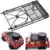 RC Roof Rack, Durable Metal with Spare Tire Mount and 10 LED Light Bars, 1/10 Scale RC Crawler Accessory for Off-Road Trail Exploration and Competition Crawling view 2