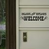 Turquoise - Inlaws and Outlaws Welcome Vinyl Decal - 17w x 4h inches - Front Door Home RV Greeting - Die Cut Sticker view 1