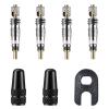 VANICE Presta Valve Core with Remover Tool, Alloy Presta Valve Caps, Replacement Tubeless Core Kit for Tubeless Road & MTB Bike Works view 1