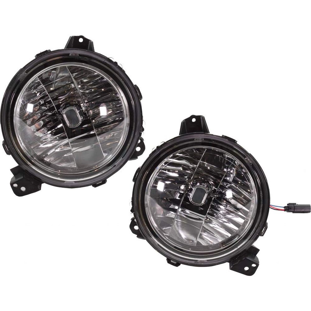 KarParts360 For Jeep Wrangler Headlight 2018-2024|Pair Driver and Passenger Side Replacement For CH2502314 | 55112873AG