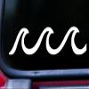 Minglewood Trading Sky Blue - Waves Vinyl Decal - Beach Water Surfing Summer Swimming - Die Cut Sticker - 16w x 4h inches view 3