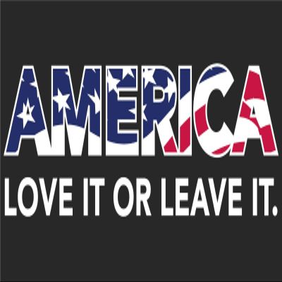 America Love it or Leave it USA Black Vinyl Decal Bumper Sticker Lot of 6