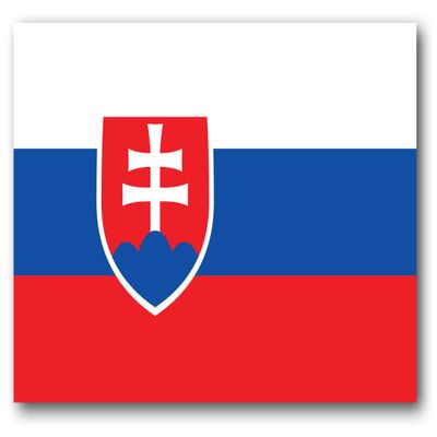 BORED? PARACORD! Slovakia Flag Vinyl Decal Sticker Car Window Bumper 5 X 3 Inches Premium Quality
