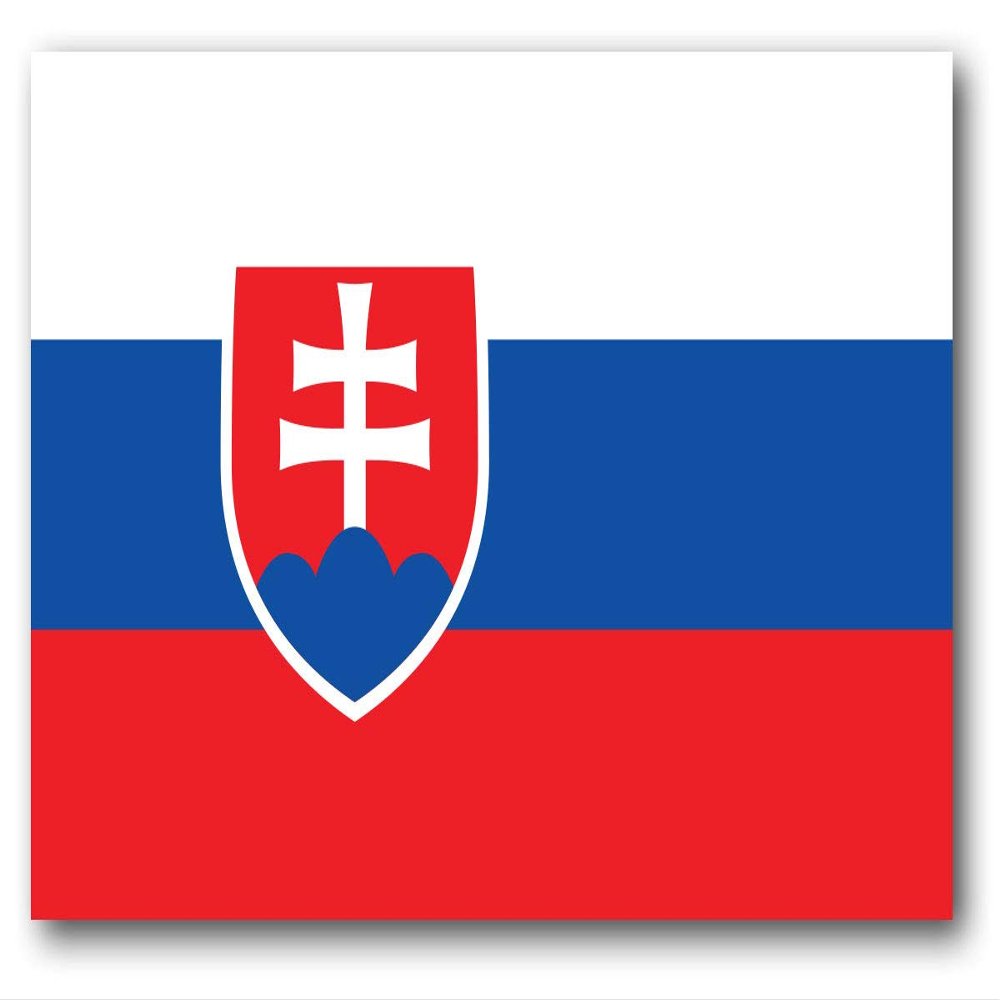 BORED? PARACORD! Slovakia Flag Vinyl Decal Sticker Car Window Bumper 5 X 3 Inches Premium Quality