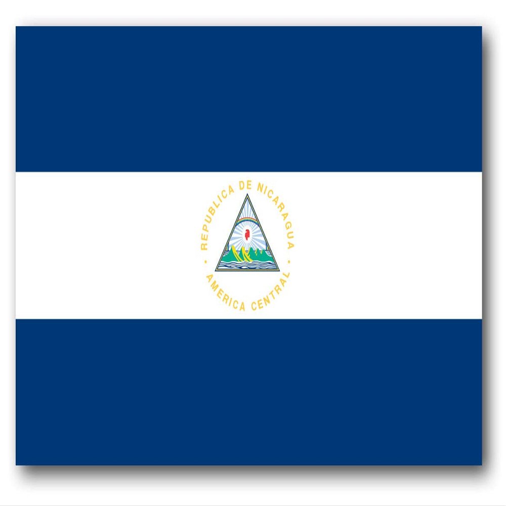 BORED? PARACORD! Nicaragua Flag Vinyl Decal Sticker Car Window Bumper 5 X 3 Inches Premium Quality