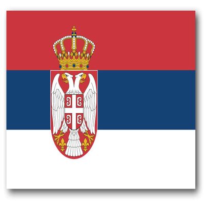 BORED? PARACORD! Serbia Flag Vinyl Decal Sticker Car Window Bumper 5 X 3 Inches Premium Quality