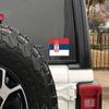 BORED? PARACORD! Serbia Flag Vinyl Decal Sticker Car Window Bumper 5 X 3 Inches Premium Quality view 3