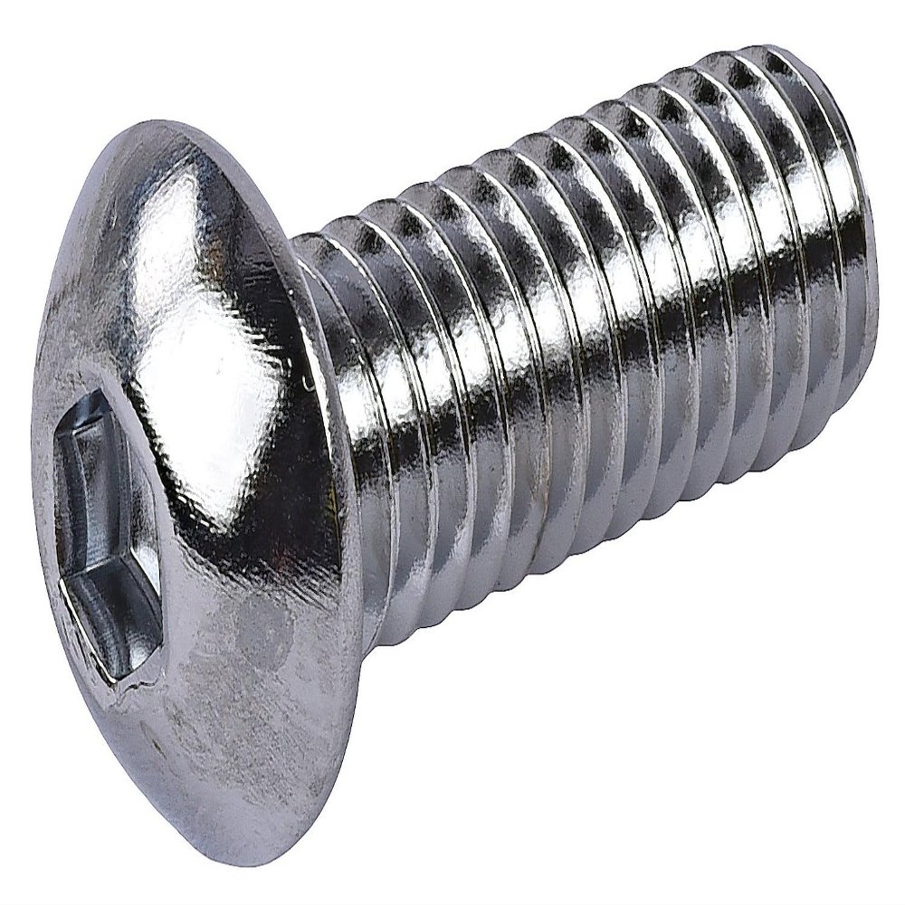 JEGS 89786 Button Head Socket Cap Screw [5/16 in. -18 Thread x 1/2 in. Length]