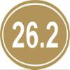 Decaltor 26.2 Marathon Oval Vinyl Decal, Gold, 5 x 3 in, Car Window Sticker view 1