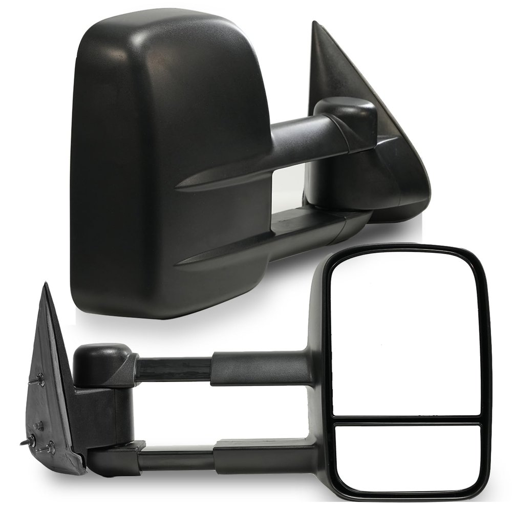 Towing Mirrors compatible with 1999-2007 Chevy Silverado/GMC Sierra 1500(2007 for classic),1999-2004 Silverado/Sierra 2500 3500, 2001-2007 2500HD 3500, 2001-2006 Tahoe,Manual Telescoping, Pair