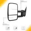 Towing Mirrors compatible with 1999-2007 Chevy Silverado/GMC Sierra 1500(2007 for classic),1999-2004 Silverado/Sierra 2500 3500, 2001-2007 2500HD 3500, 2001-2006 Tahoe,Manual Telescoping, Pair view 3