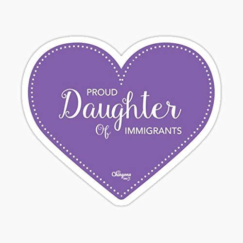 Proud Daughter of Immigrants Heart Sticker - Sticker Graphic - Auto, Wall, Laptop, Cell, Truck Sticker for Windows, Cars, Trucks
