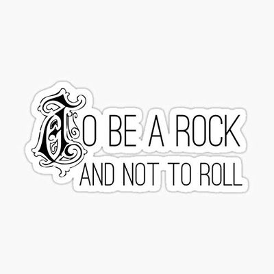 to Be A Rock and Not to Roll - Stairway to Heaven - Zeppelin Sticker - Sticker Graphic - Auto, Wall, Laptop, Cell, Truck Sticker for Windows, Cars, Trucks