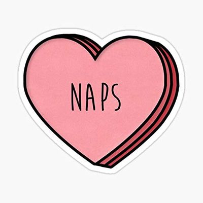 Naps Heart Sticker - Sticker Graphic - Auto, Wall, Laptop, Cell, Truck Sticker for Windows, Cars, Trucks