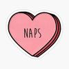 Naps Heart Sticker - Sticker Graphic - Auto, Wall, Laptop, Cell, Truck Sticker for Windows, Cars, Trucks view 1