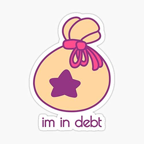 I'm in Debt to a Racoon Sticker - Sticker Graphic - Auto, Wall, Laptop, Cell, Truck Sticker for Windows, Cars, Trucks