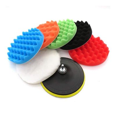 Pangocho Jinchao-polishing Pads, 7Pcs Set Car Polishing Pad, 3-7 inch Sponge Buffing Waxing Clean Polish Buffer Drill Wheel Polisher Removes,Polishing (Size : 3 inches)